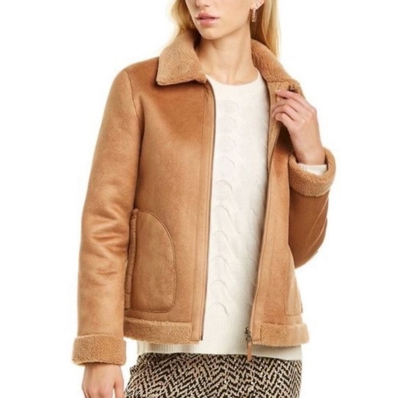 J. McLAUGHLIN Johnson Faux Suede Reversible
Jacket, Camel Coat - Picture 4 of 6